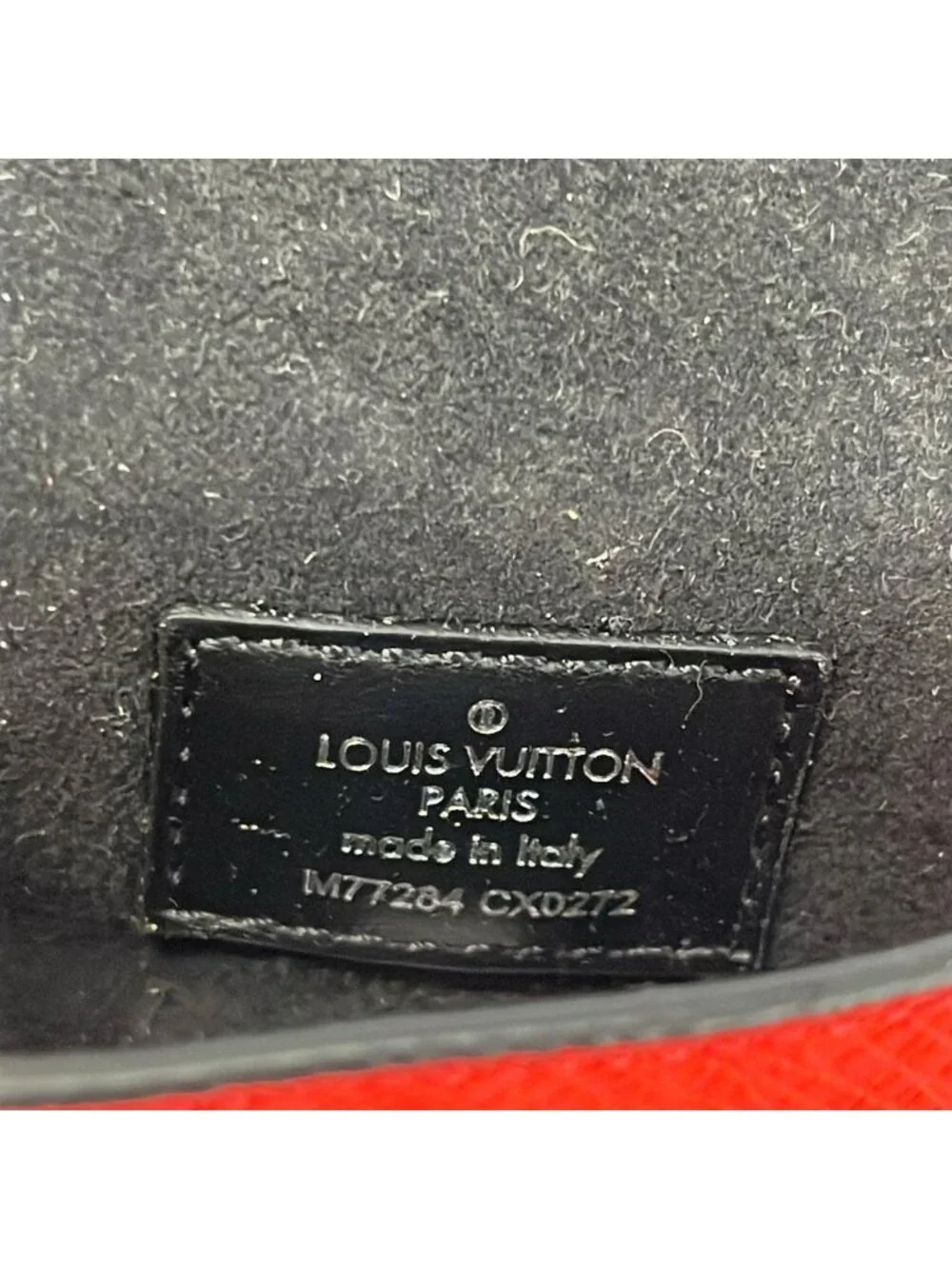 Louis Vuitton Pouch Taigarama Earphones Rouge Leather Cowhide